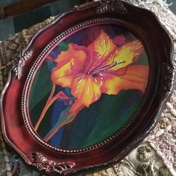 12×10 early 1900s Antique Deep Carved Picture frame  vintage Cherry Wiid - Picture 1 of 16